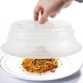 Silicone Microwave Plate Cover Collapsible, Dishwasher Safe and BPA Free, White, 10.2"