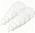 12 pcs Silicone Stretch lids set(6 Sizes,white) | Reusable Food Storage Covers,Flexible to Fit All Shape of Containers,Food Cover to Keep Food Fresh