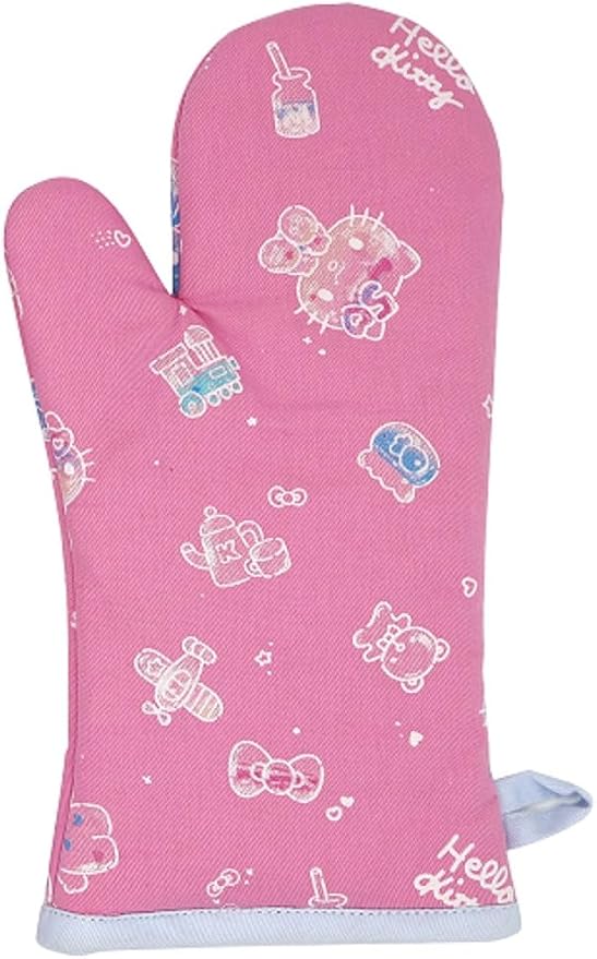Hello Kitty Print 28" Adult Apron and Pot Holder Set