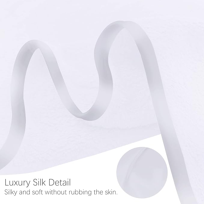 TENSTARS Silk Hemming Bath Towels for Bathroom Clearance - 27 x 55 inches - Light Thin Quick Drying - Soft Microfiber Absorbent Towel for Bath Fitness, Sports, Yoga, Travel, Gym - 2 Pack, White