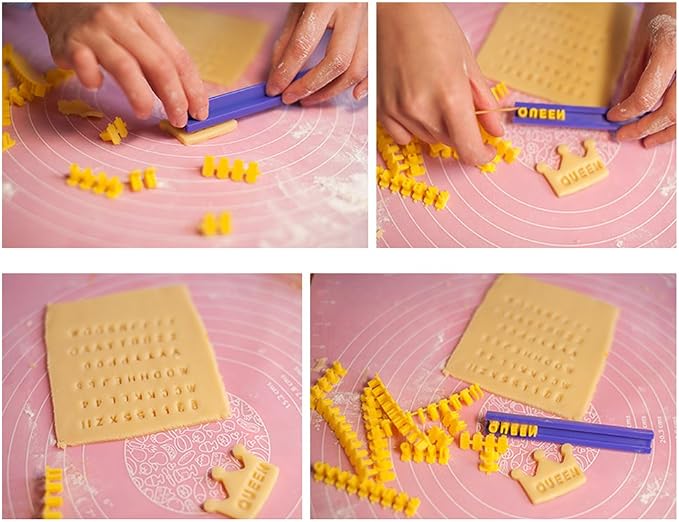 Cookie Stamps, Numbers Alphabet Stamps for Cookie Chocolate, 72 PCS | Food Grade Material, 72 Letter and Number, Easy to Use