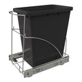 Pull Out Trash Can Under Cabinet & Under Sink, Heavy Duty Slider Organizer | Adjustable Cabinet Garbage Can Rack, Fits 30-40Qt Bins, Requires 13"W x 18"D Cabinet Opening, Chrome Finish, Can Not Included
