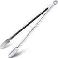 17" Extra Long Metal Tongs,Grilling Tongs,Stainless Steel Tongs for Cooking | Heat Resistant Heavy Duty Grill Tongs BBQ Tongs for Cooking, Grilling, BBQ/Barbecue, Food (All Metal - 17")