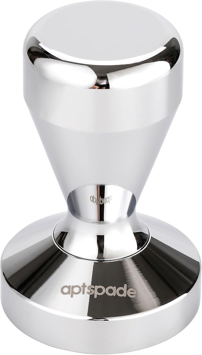 51mm Espresso Tamper, Coffee Tamper with Flat Base, Solid Aluminum Alloy Coffee Press Tool, Chrome-Plated Hand Espresso Tamper for 51mm Portafilter Espresso Machines