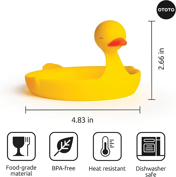 OTOTO Egg Rings 3 Pack - Silicone Egg Separators with Duck Holders, Egg Circle Mold Set, Egg Ring for Sandwiches, Pancake Molds & Fried Eggs, Unique Kitchen Gadgets, Fun Gifts (Sunny Side Duck)