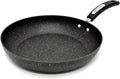 Starfrit The Rock 24 cm (9.5") Non-Stick Fry Pan - Durable Forged Aluminum - Oven Safe - PFOA Free - Easy to Clean - Black