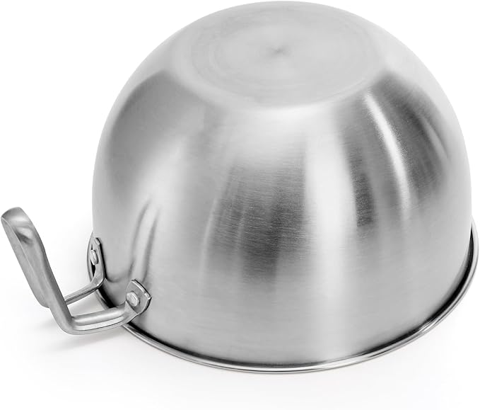 3 Pieces 304 Stainless Steel Mixing Bowls, 1.3/2.1/2.6 Quart Mixing Bowl Set with Handle, Pour Spouts & Measurement Marks, Metal Nesting Bowls with Silicone Spatula for Baking Cooking