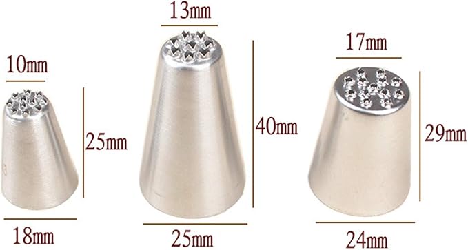 Symphony Wire Tips, Stainless Steel Icing Piping Nozzles For Pastry Fondant Tools (grass & flower)