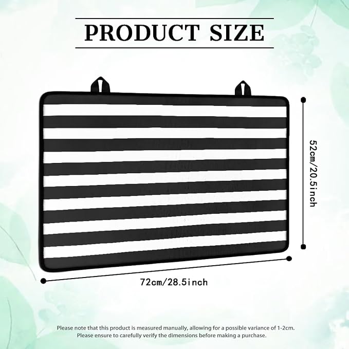 Black and White Striped Stove Top Covers for Electric Stove Geometric Stripe Simple Classic Glass Top Gas Stove Pad Heat Resistant Range Cooktop Mat for Kitchen 28"x20"