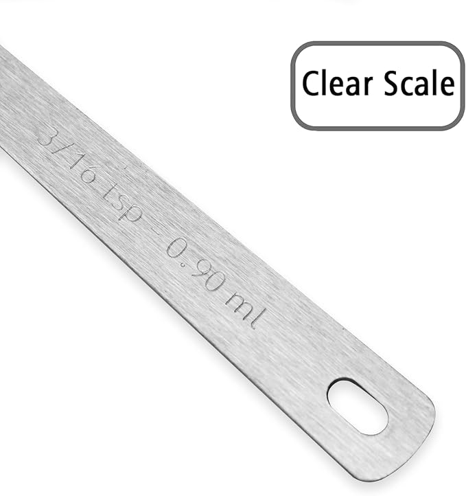 1PCS 3/16tsp(0.9ml) Tiny Measuring Spoon, Small Teaspoon for Tiny Amounts | High Precision, Food-Grade Stainless Steel, ‌Rust-Free, Dishwasher-Safe, Easy-Read Markings, Multi-Purpose, Sturdy & Durable