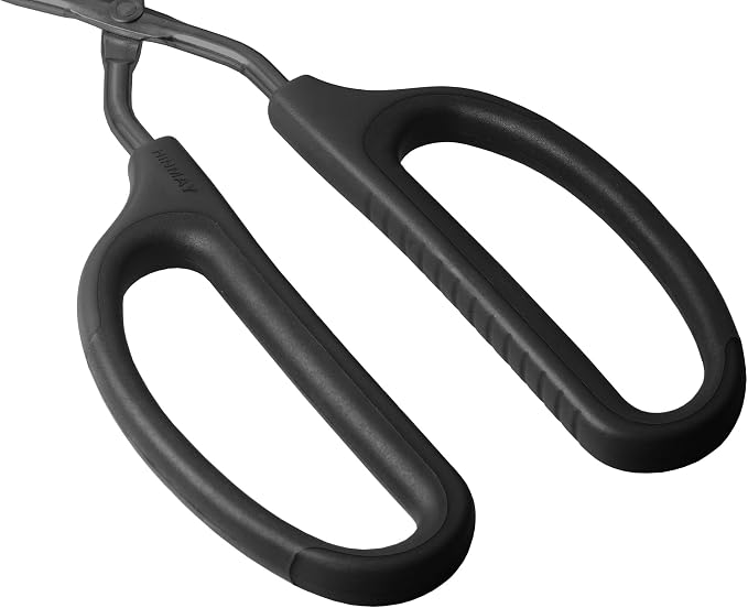 HINMAY 10" 12" 16" Stainless Steel Kitchen Scissor Tongs Set, Set of 3 | Non-Slip Comfortable Grip Scissor Tongs for Cooking, Grilling & Serving