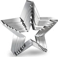 6 Pieces Star Cookie Cutters Set - Stainless Steel Five-Pointed Shaped Cutter, Biscuit Molds, Fondant Cake Cheese Cutter, Pastry Mold Bakeware Tools - Christmas Gifts (Assorted Sizes)