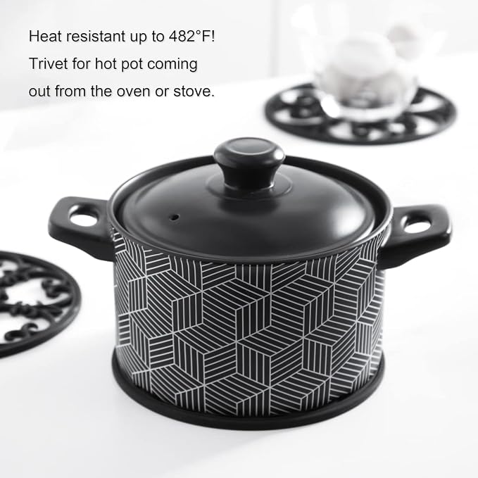 Silicone Trivet Mat - Non-Slip & Heat Resistant Kitchen Hot Pads for Countertops & Table - Kitchen Trivets for Hot Dishes & Cookware - Hot Pot Holder for Pots & Pans - Lime Green,Set of 3