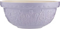 Mason Cash In the Meadow S24 Mixing Bowl, 2.15 Quart Mixing Bowl, Embossed Floral Tulip Design, Durable Ceramic Bowl for Baking Bread Dough, Cake Batter, Cookies & Kitchen Serving Bowl