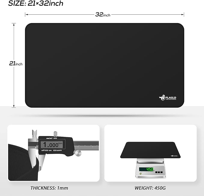FLASLD Stove Top Covers - Glass Top & Ceramic Cooktop Protectors, Full Covers for Electric Stovetop, Black-2132 inch