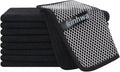 Dish Cloths with Scrub Side, Microfiber Dish Rags Kitchen Washcloths | Absorbent dish cloths for washing dishes with scrubber side Quick dry kitchen wash cloths and dish rags 9 Pack 7 Inch Black