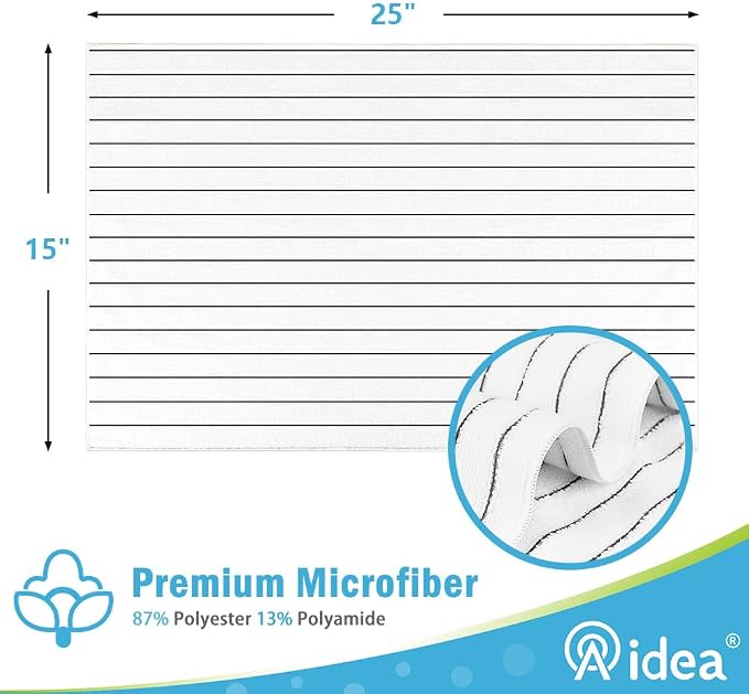 AIDEA Microfiber Kitchen Towels-8PK, Super Soft and Absorbent Dish Towels, Multi-Purpose Microfiber Kitchen Towels for Home, White/Grey, 15”x25”