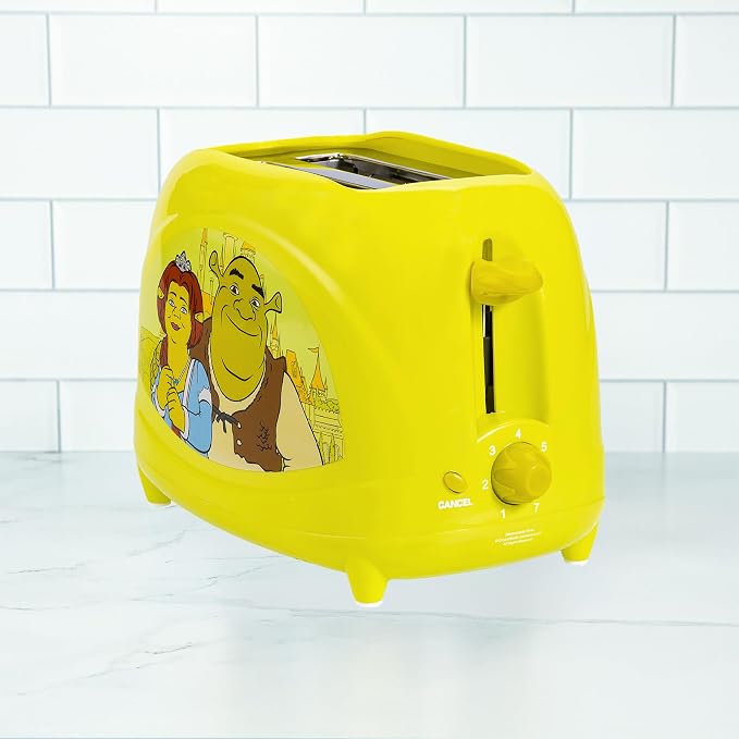 Uncanny Brands Shrek Two-Slice Toaster - Toasts Shrek’s Iconic Face Right On Your Bread