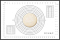Dough Mat Silicone Baking Mats for Rolling Pastry,Kneading Sheet Sourdough Bread Baking Supplies Black 24x16" 0.45mmT