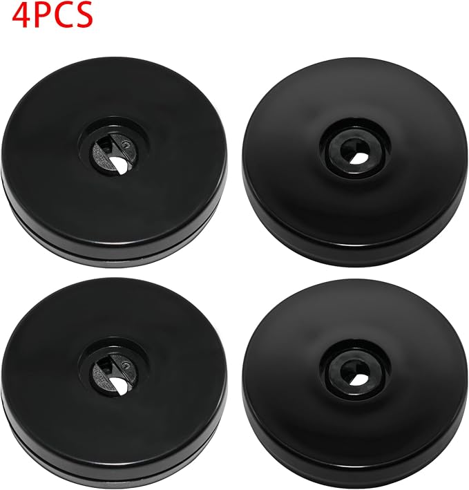 4Pcs Black Acrylic Lazy Susan 2.5 Inch Turntable Organizer Bearings | Mini Lazy Susan, Small Lazy Susan Turntable, 360° Rotating Swivel Plate for Spice Rack, Cosmetic, Cake, Pantry, DIY Display