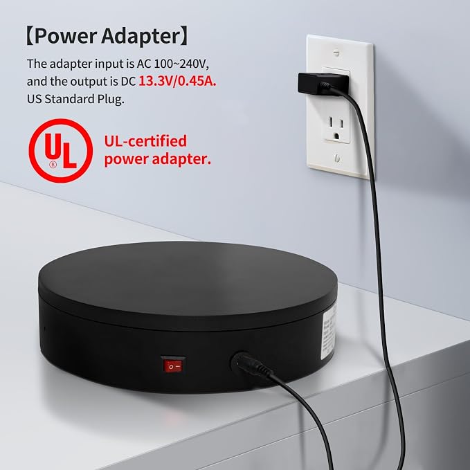 Remote Motorized Electric Turntable Rotating Display Stand Spinning Rotating Platform 360 Photography Turntable lazy susan base giratoria para for Photography,Display,3D Scan,Exhibition rotating table