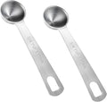 Measuring Spoons, 2 Pcs Stainless Steel Tablespoon 3.75ML / 3/4 TSP, Small Metal Teaspoons for Measuring Dry and Liquid Ingredients