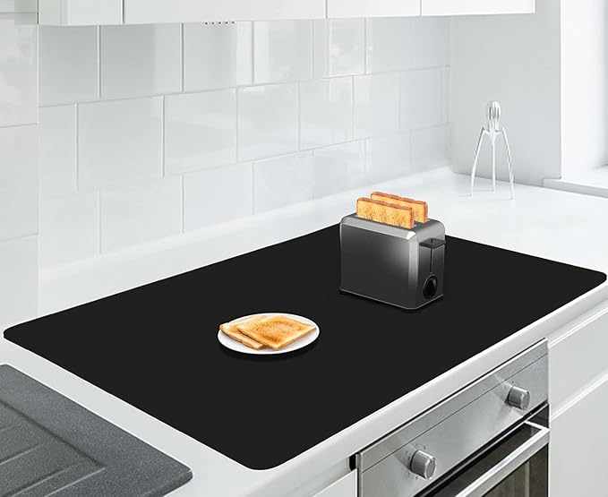 Extra Large Silicone Mat 35.3"x23.5"x0.08", Multipurpose Silicone Mat Thick Heat Resistant Mat Shipped Rolled Up Kitchen Counter Mat Waterproof Nonslip Silicone Mats for Kitchen Counter Black | Extra Large, Heat Resistant, Waterproof, Nonslip, Multipur...