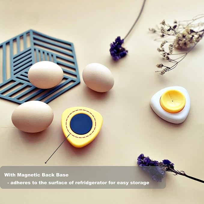 Magenetic Egg Piercer Tool for Raw Eggs to Get Good Hard Boiled Eggs, Egg Poker Pricker with Safety Lock Egg Pin, Easy Egg Peeler By Punching Hole at Bigger End of the Egg Before Boiling