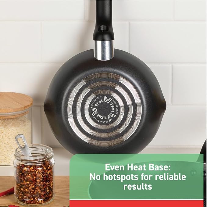 T-fal Initiatives Nonstick Stockpot 8 Quart Oven Safe 350F Cookware, Pots and Pans, Dishwasher Safe Black