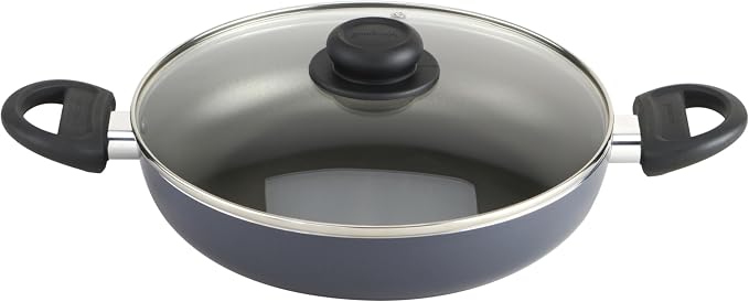 GoodCook Everyday 10.4-Inch Nonstick Cooking Pot with Lid, One Pot Meal Pan, Deep Casserole Dish, Aluminum Stockpot with Higher Walls, Ergonomic Handles, Even Heating, Black