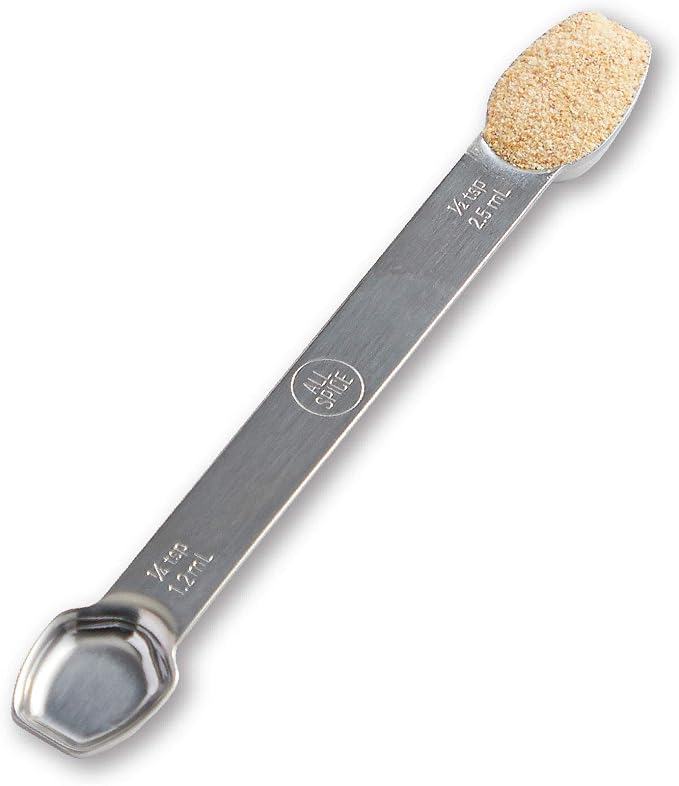 Stainless Steel Double Sided Measuring Spoon- 1/2 Teaspoon and 1/4 Teaspoon