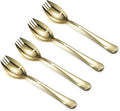 Alata Champagne Gold Mirror Sporks 8-Pack Set Stainless Steel Sporks, 7.4 Inches Long Handle Salad Forks For Dessert, Ice Cream, Salad, Soup, Noodle, Spaghetti, Dishwasher Safe