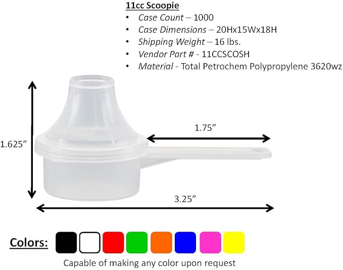 Measuring Scoop & Funnel - No Cap Open Spoon 1-Pack 11cc | Universal open design measuring spoon, Built-in funnel neck pour spout, Quick access cup for coffee powders and baking