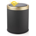 Automatic Bathroom Trash Can with Lid,Small Wastebasket Gold Black | 2.8 Gallon Motion Sensor Trash can,Touchless Diaper Trash Bin,Smart Mini Garbage Can for Bathroom, Kitche,Bedroom,Dorm