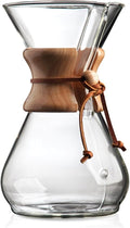 Chemex Pour-Over Glass Coffeemaker - Classic Series - 10-Cup - Exclusive Packaging | Large Manual Drip Coffee Brewer, Non-Porous Borosilicate Glass, Uses Bonded Filters