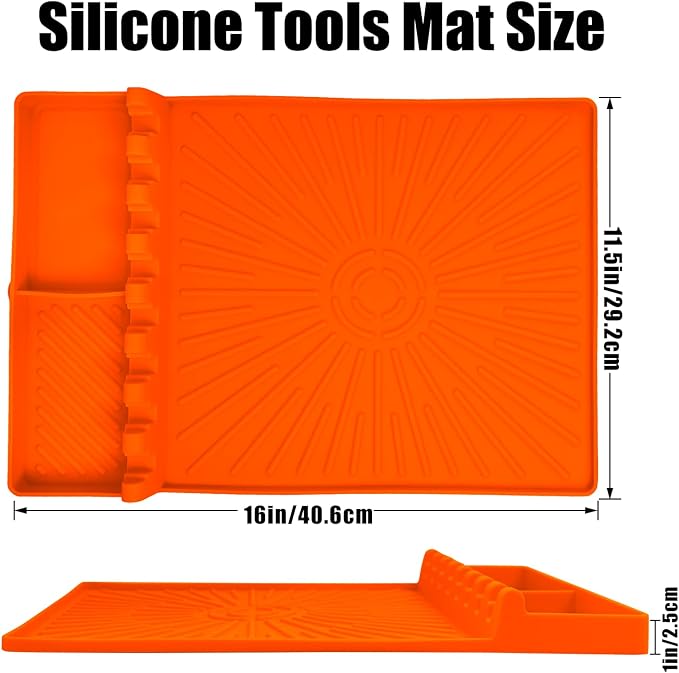 Large Silicone Grill Mat with Drip Pad, Heat Resistant Spatula Holder for Blackstone Side Shelf & Outdoor Kitchen Countertop, Reusable Griddle Accessories for BBQ Enthusiasts and Home Cooks | Heat Resistant Spatula Holder, Reusable Griddle Accessories ...