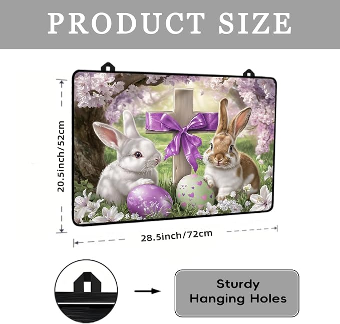 Easter Theme Glass Stove Top Cover Protector,Heat Resistant Range Ceramic Stove Top Covers Mat,Easter Eggs & Bunny Cooktop Protector,Cherry Blossoms Glass Cooktop Protector