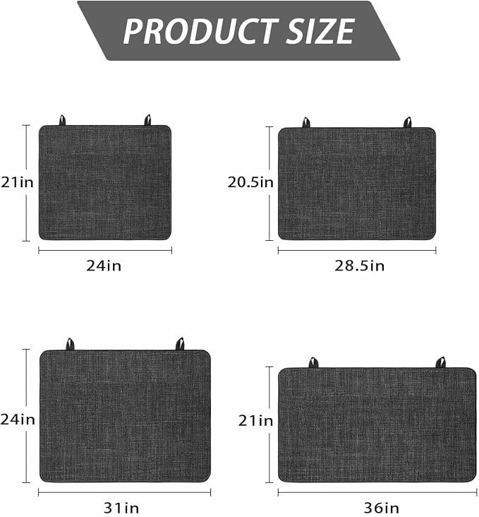 Stove Top Covers for Electric Stove 24x21 Inches, Vintage Black HeatResistant Glass Cooktop Protector, Farmhouse Retro Solid Color Linen Texture Ceramic Stovetop Countertop Covers Mat, Oven Cover