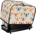 4 Slice Toaster Cover Colorful Lobster Toaster Covers Four Slice Wide Slot Waterproof and Dustproof Covers for Wide Slot Toasters and Small Appliances Kitchen Decor Gifts