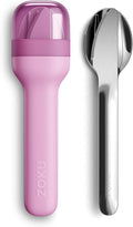 Zoku Pocket Utensil Set Stainless Steel Fork, Knife, and Spoon in Case Purple