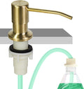 Soap Dispenser for Kitchen Sink, Built in Sink Soap Dispenser, Countertop Soap Dispenser Pump with 47" Extension Tube kit, No Need to Fill Little Bottle Again, Golden