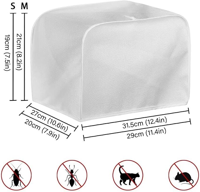 Black Cat Print Bread Machine Cover 2 Slice Leopard Print Toaster Oven Dust Covers Anti Fingerprint Protective Cover for Kitchen