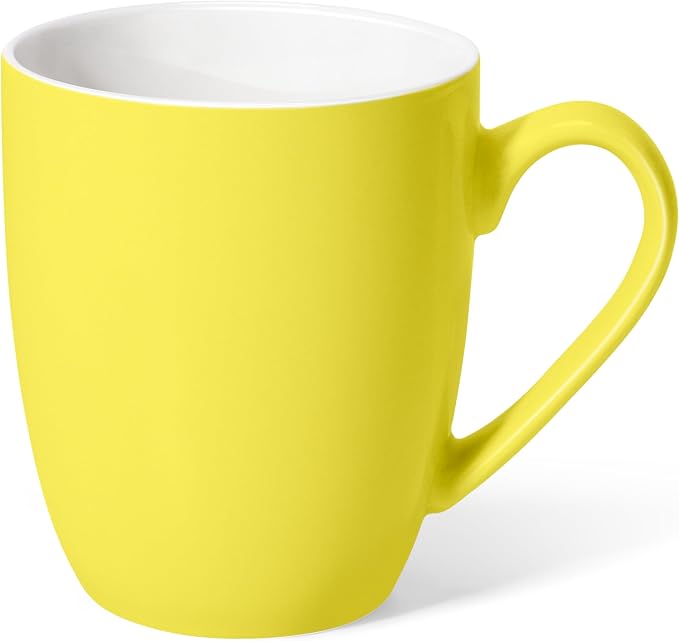 Urbanstrive 16 oz Large Coffee Mugs Set of 6 Ceramic Coffee Mug White Coffee Cups Tea Cups Idea Gift for Women Men House Warming Gifts New Home Office, Yellow 6 Pack