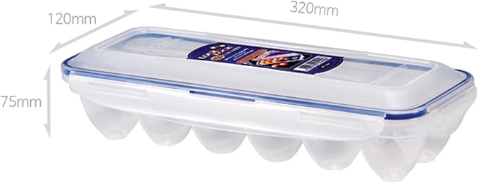 LocknLock Easy Essentials Specialty Dozen Egg Storage Container, 12-Cup (Pack of 3)