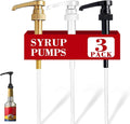 3 Pcs Coffee Syrup Pump Compatible with 25.4Oz/750ml Bottles | Syrup Dispenser Pumps, Great for Home & Coffee Bar, Drinking Mixes, Tea, Beverage, Cocktails, Flavoring Syrup Bottles