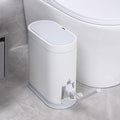 ELPHECO Bathroom Trash Can with Toilet Brush 2.5 Gallon Waterproof Trash Bin Smart Garbage can with lid Motion Sensor Waste Bin Automatic Bathroom Decor (White) | Motion Sensor Garbage can with lid, Automatic Trash Bin, Waterproof Waste Bin, Bathroom D...