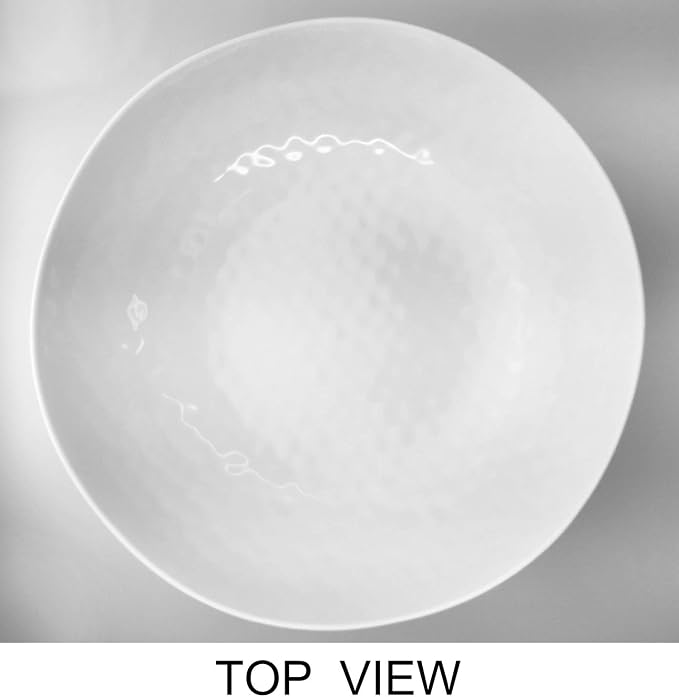 KX-WARE Melamine Serving Bowls -2pcs 12inch Larger Salad Bowls/Mixing Bowls,White Color| Break-resistant 100% Melamine Bowls | Dishwasher Safe,BPA Free