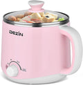 Dezin Hot Pot Electric, 1.6L Stainless Steel Ramen Cooker with Keep Warm | Rapid Noodle Cooker, Dual Temp Control, for Ramen, Egg, Pasta, Dumpling, Soup, Porridge & Oatmeal, Ideal for Dorm & Office