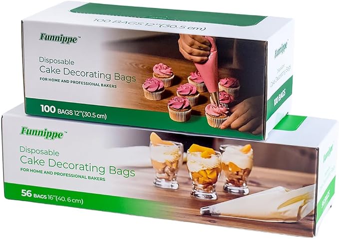 Disposable Piping Bags, 12 Inch Cake Decorating Bags, Anti-Burst Pastry Bags for Cakes and Cookies, Pack of 100