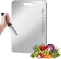 Titanium Cutting Board - 100% Pure Titanium Cutting Boards, Food-Grade, Non-Slip Surface, Dishwasher Safe, for Elegant Serving Tray for Kitchen, Charcuterie, Meat, Vegetables, Easy Clean, 18.1"x11.8"